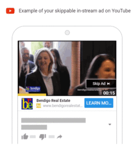 Sample YouTube Video Ad Screenshot