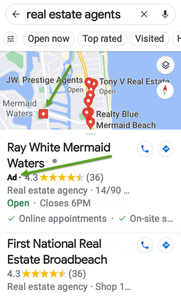 Google Maps Ads for Real Estate